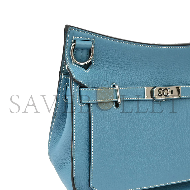 H**mes taurillon clemence jypsiere 28 blue jean (28*22*12cm)